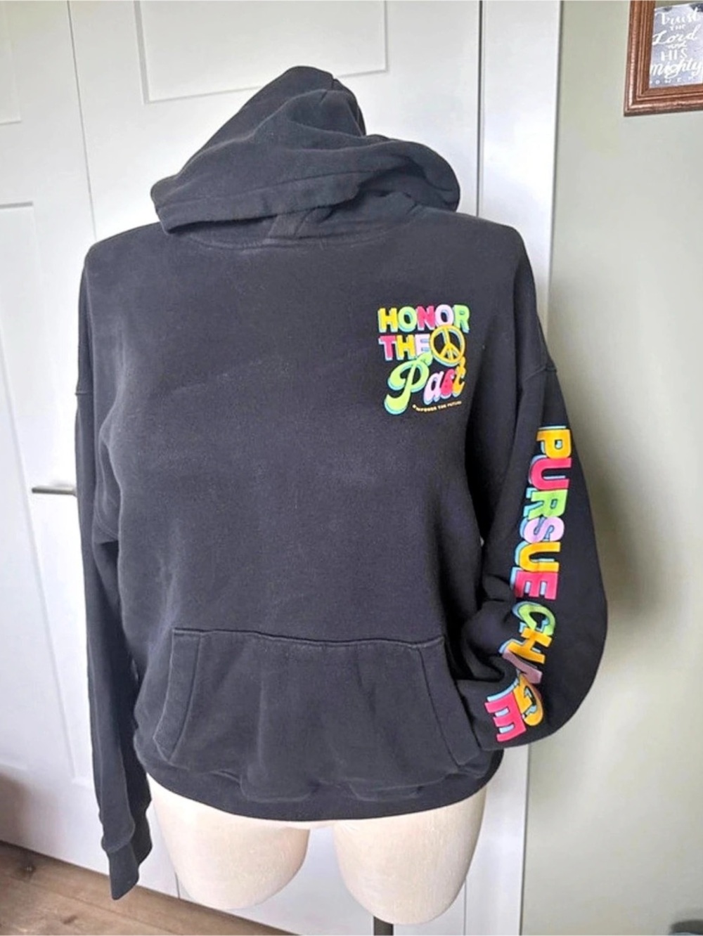Hollister Honor the Past Oversized Hoodie Black Medium
